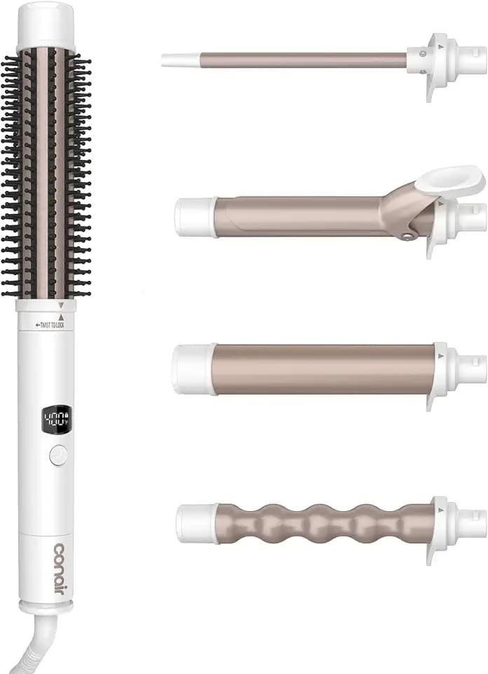 Conair 5-in-1 Multi-Styler, 5 Interchangeable Attachments, Double Ceramic