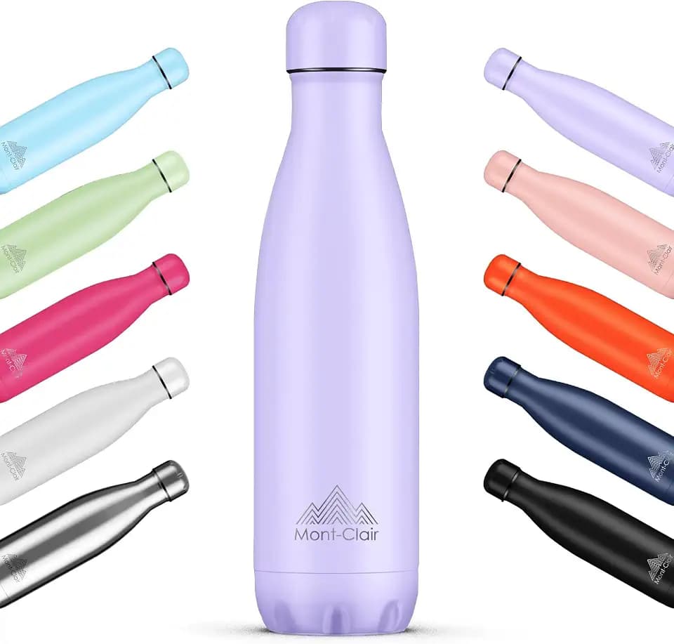 LO Stainless Steel Water Bottle, Vacuum Insulated, Leakproof, 25oz