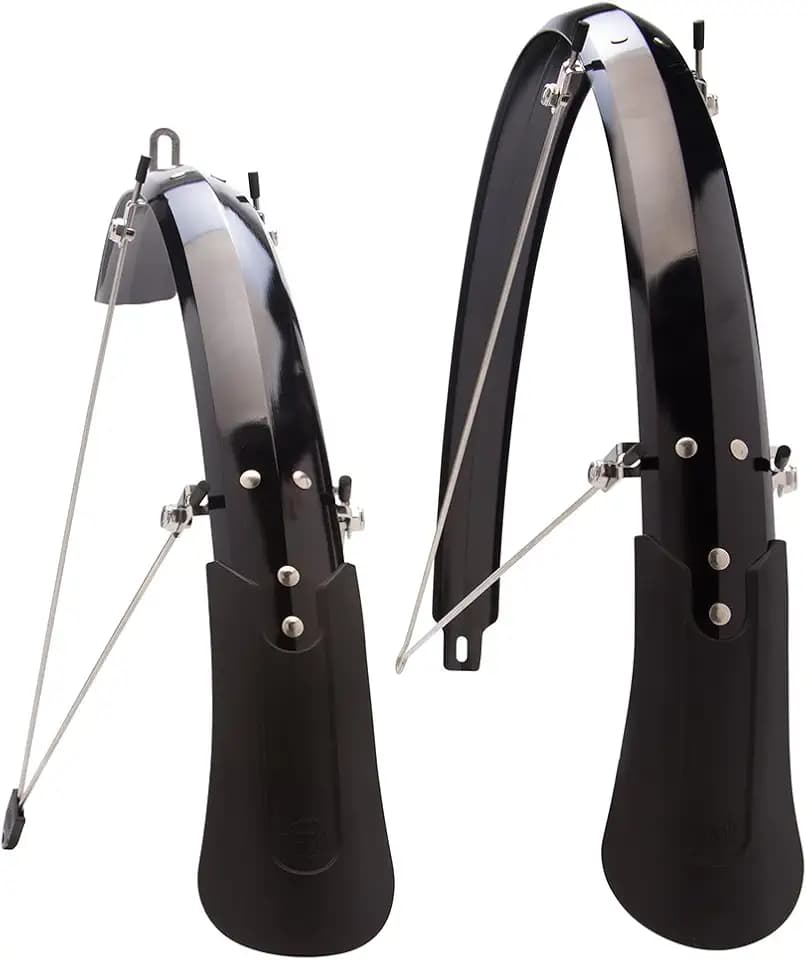 Planet Bike Cascadia Aluminum Fenders with Mudflaps 700cx43mm/29 x1.7 Fit Max Tire of 700cx35mm/29 x1.3