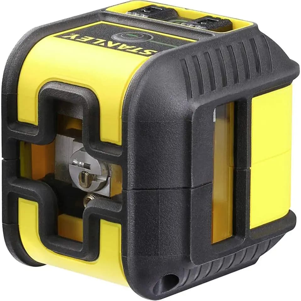 Stanley Kreuzlinien-Laser Cubix grün STHT77499-1 (selbstnivellierend, mit grüner Diode, für den Innenbereich, Genauigkeit: 6mm/10m, IP50, Laserklasse 2, inkl. Wandhalterung, Batterien & Tasche)