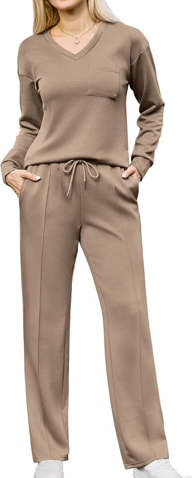 difficort 2 Piece Lounge Sets for Women Travel Airport Outfit