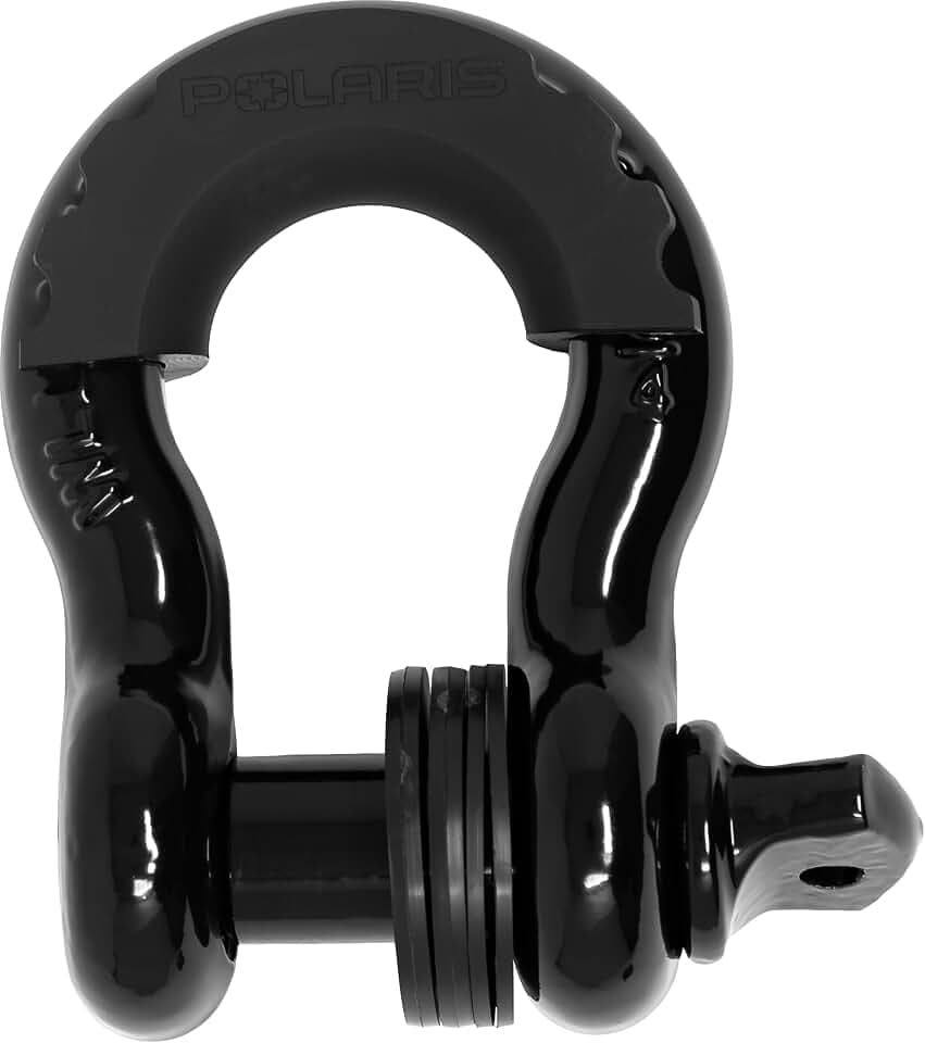 Hitt Brands Polaris Heavy-Duty Steel Shackle - 3/4" Diameter, 9,500 lbs Load Capacity, 32,500 lbs Break Strength with Secure 7/8" Locking Pin, Built for Extreme Recovery