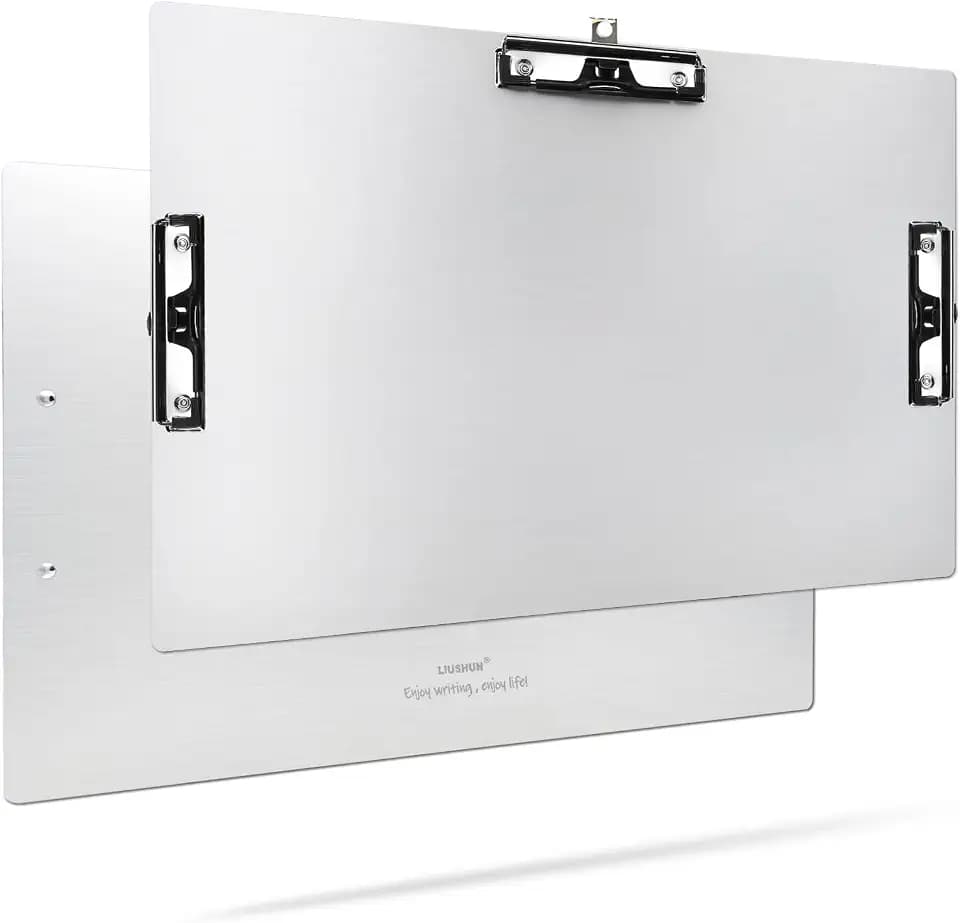 Three Clip Aluminum 11x17 Clipboard Metal Stainless Hangable A3 Clipboards