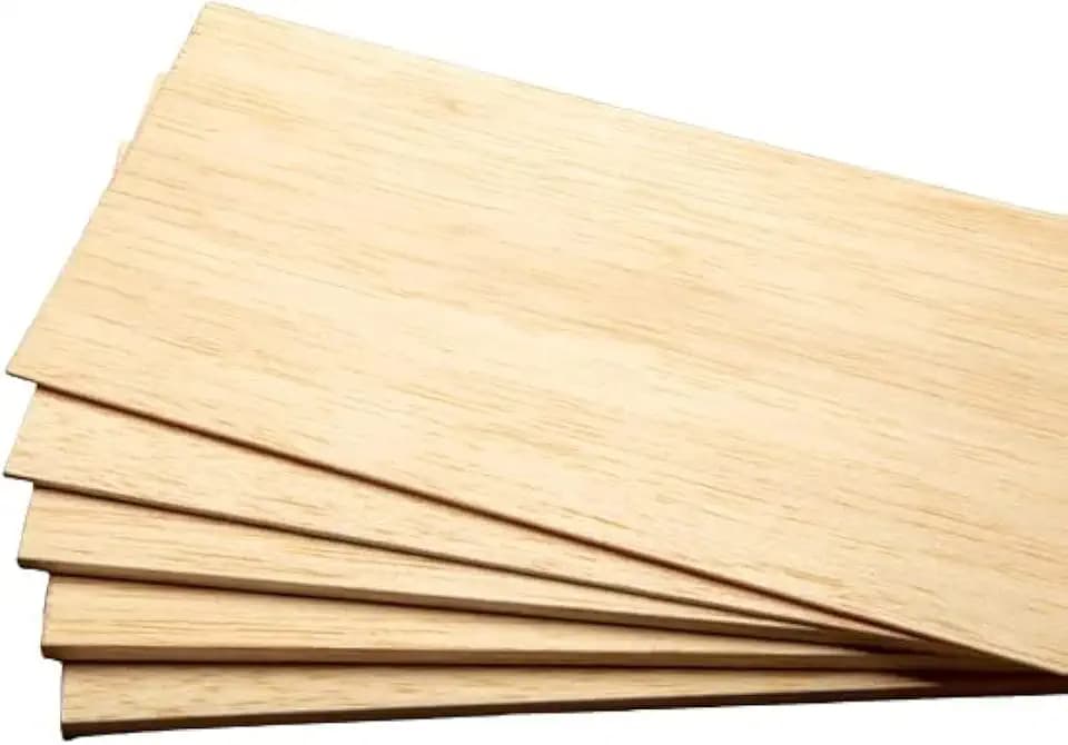 Balsa Wood Sheets, Model Grade Hobby Craft Balsa Wood Thin Plank, Perfect for Modeling, Crafts, Hobbies, Laser, Wood Burning, Glider Airplanes by Binos (12" x 6" x 1/8", Pack of 10)
