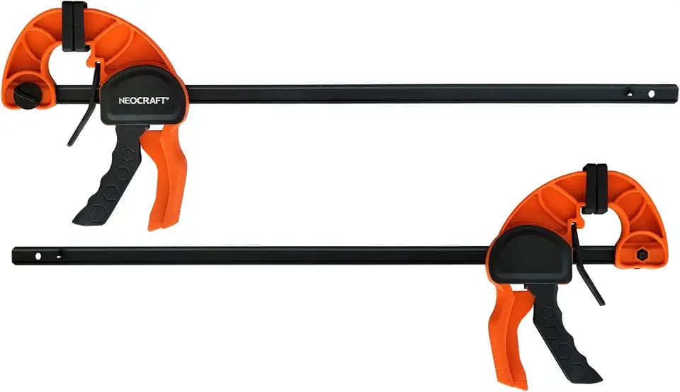 Quick Release Ratchet Bar Clamps for Woodworking (2 Pieces Set 36'') - Light Duty Adjustable One-Handed Clamp for Woodworking & Furniture Manufacturing & Assembly