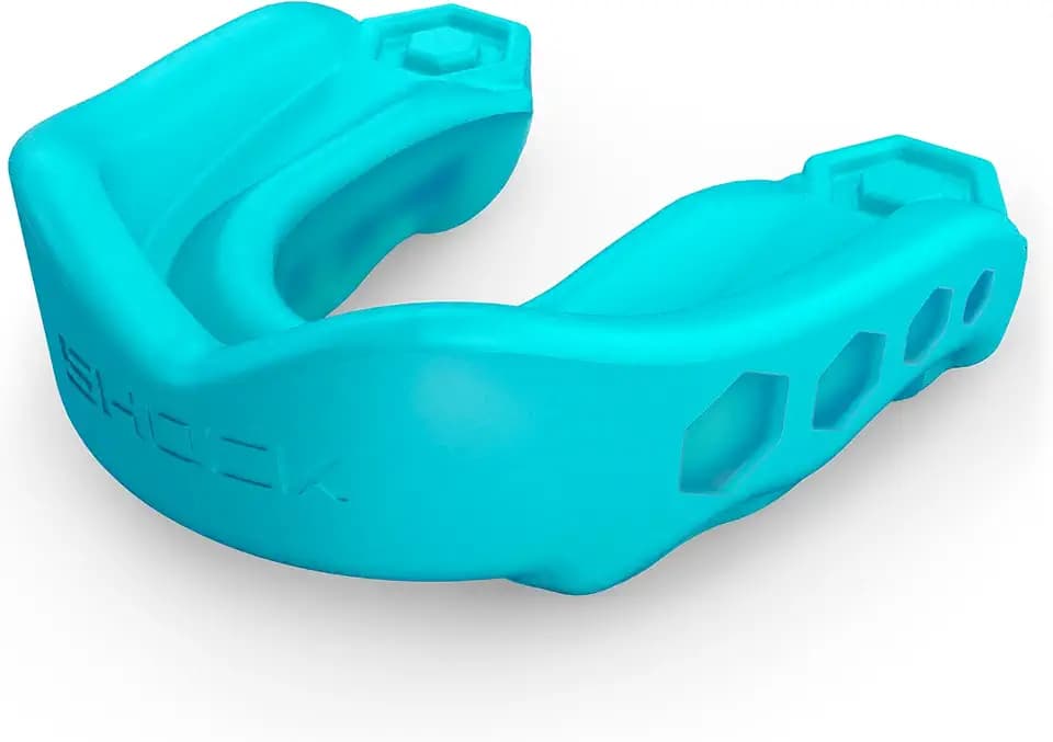 Shock Doctor Mouth Guard Sports, Hockey, Lacrosse, Baseball, Wrestling Moutguard, Gel Max Heavy Duty Protection & Custom Fit, Football Mouth Guard with Strap, Adult & Youth Mouthguard
