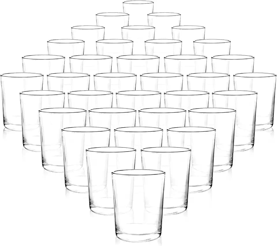 36 Pack Glass Votive Candle Holders, Clear Tealight Candle Holders