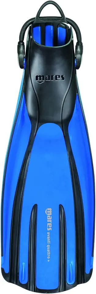 Mares Unisex Adults Avanti Quattro + Diving Fins - Durable Efficient Versatile Open-Heel Scuba Fins with Four-Channel Design & Bungee Strap