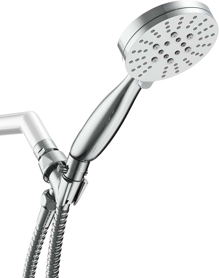 HammerHead Metal 3-Spray Shower Head Handheld High Pressure Extra Long Hose