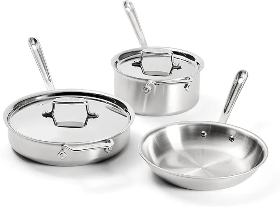 All-Clad D5 Stainless Steel 5-Piece Cooking Set, Made in the USA