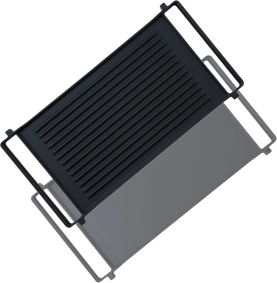 Upgraded WB31X24998 Reversible Griddle Replacement for GE Stove Parts Cast Iron Griddle Plate WB31X24738 JXGRILL1 GE Gas Range Cooktop Parts Genuine Stove Top Burner Griddle Center Flat Top Pan