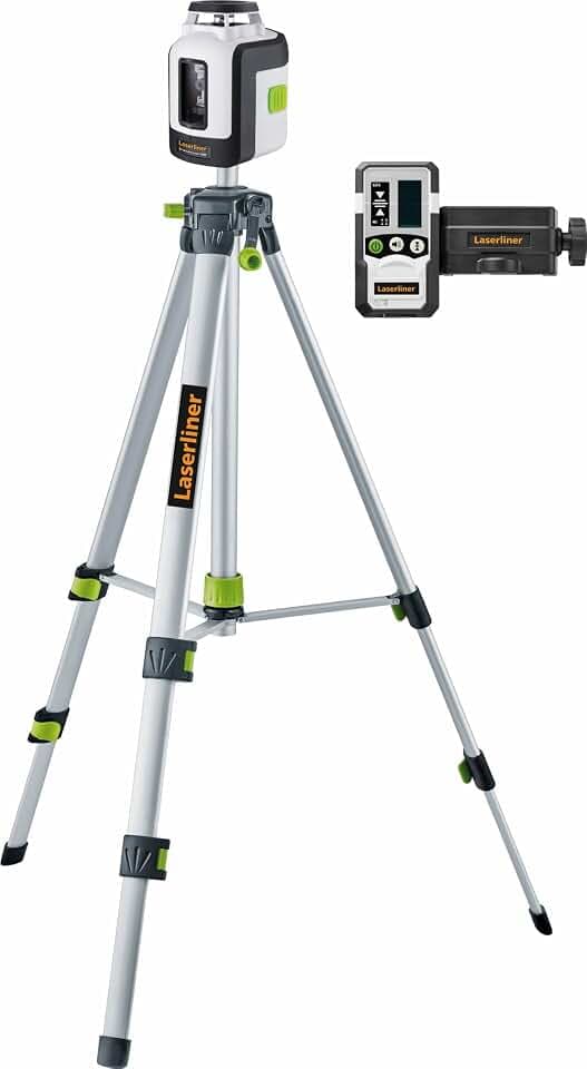 Laserliner SmartLine-Laser G360 Linienlaser 360° Set mit 150 cm Stativ | grüner Kreuzlinien-Laser für hohe Sichtbarkeit, für Innenbereich, Handempfänger für Außenbereich, 40 m Reichweite