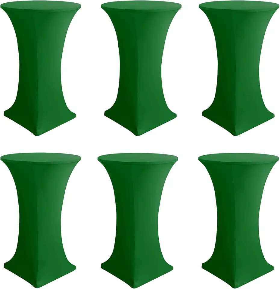 Cocktail Table Covers-Spandex Round High Top Table Cloths Party Green