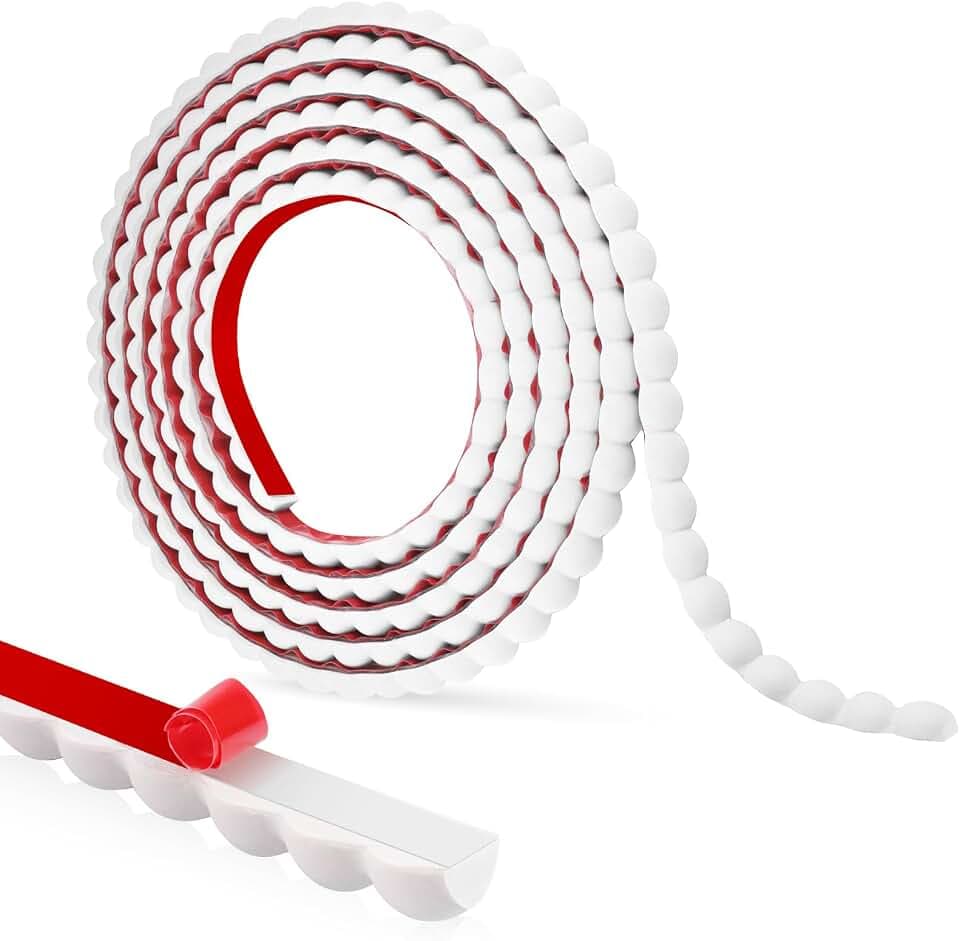 LSGCQ Flexible Molding Trim Peel and Stick Beaded Trim, White