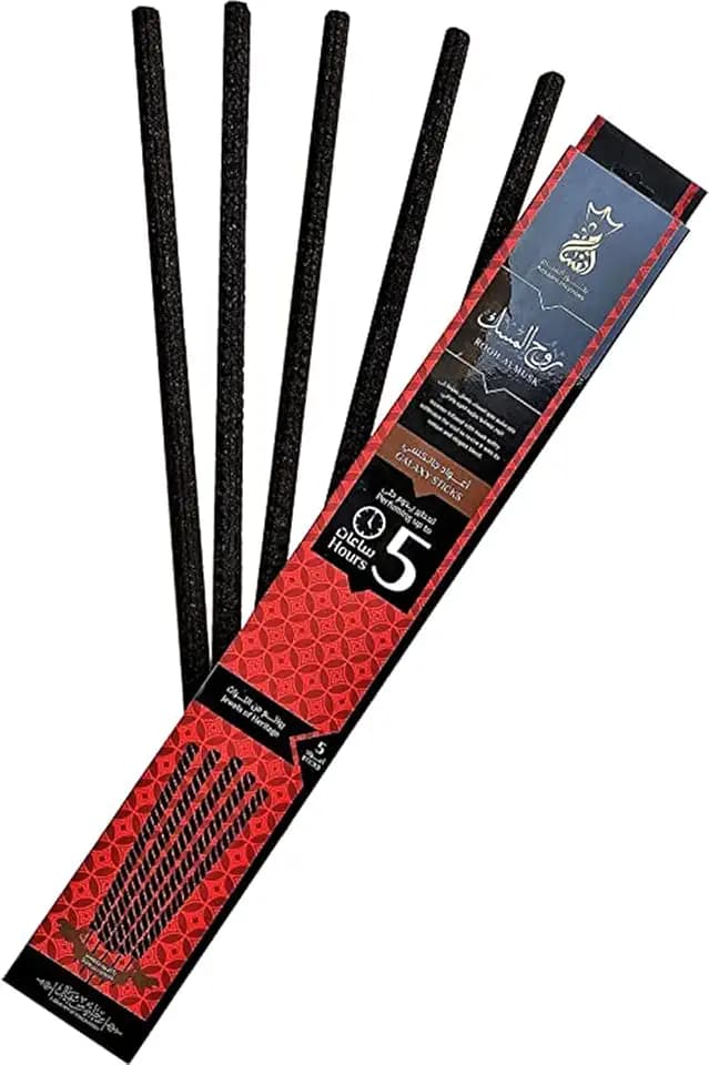 Egyptian Musk Incense Sticks - Premium Fragrant Incense Sticks - 5 Hours Burning Time - 72 Hours Fragrance - 5 Pack (Egyptian Musk)