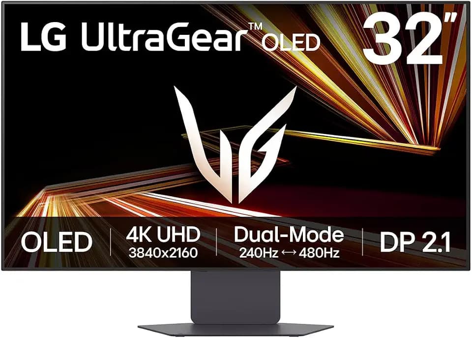 LG Ultragear™ 32GX870A-B 32 Zoll 4K UHD OLED Gaming-Monitor, 240Hz/480Hz, 0,03ms, DisplayHDR True Black 400, AMD FreeSync Premium Pro, 1x USB-C (90W), 2X HDMI 2.1, 1x DisplayPort 2.1, Schwarz