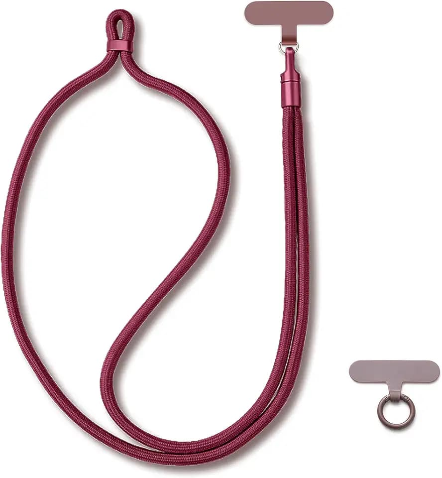 AOKSUNOVA Handykette Universal Handyband zum Umhängen Bordeauxrot