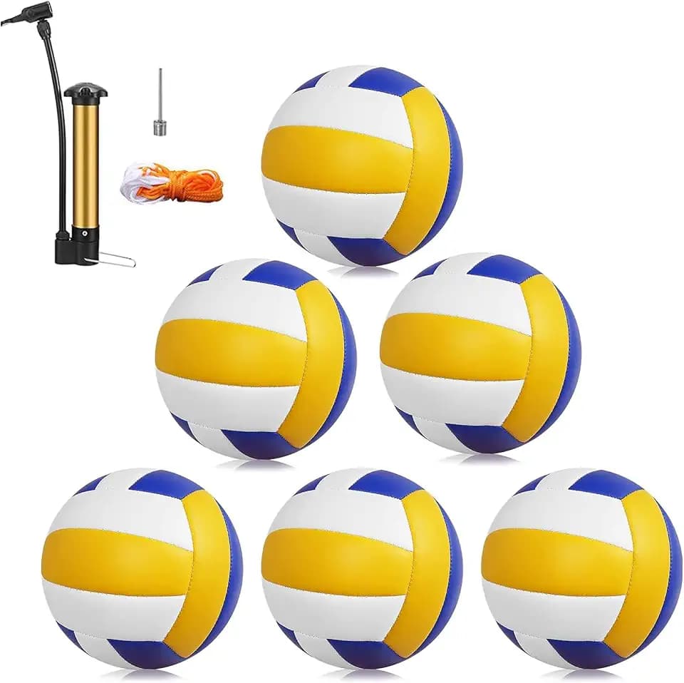 Magicorange Volleyball,6 Pack Official Size 5 Volleyballs
