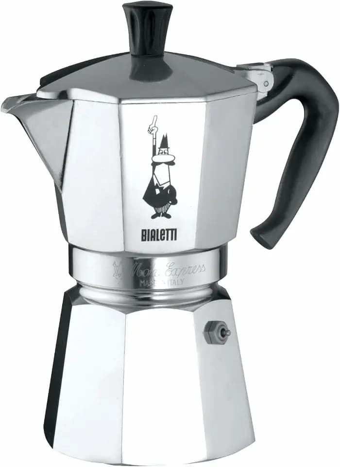 Bialetti - Moka Express: Iconic Stovetop Espresso Maker, Makes Real Italian Coffee, Moka Pot 9 Cups (14 Oz - 420 Ml), Aluminium, Silver