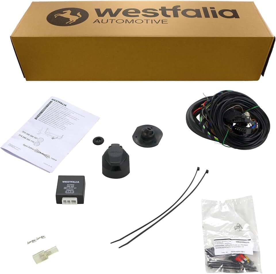 Westfalia Universal-Elektrosatz, 13-polig, für Fahrzeuge ohne Checkcontrol-System & 3-pol. europäischem Austauschblinkgeber