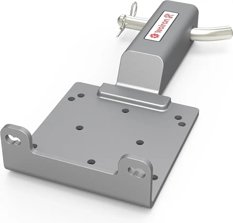 Universal 2" Receiver Trailer Hitch Winch Mount Plate(Silver)