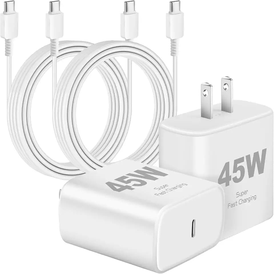45W Super Fast Samsung Charger,USB C Android Phone Chargers,2Pack 10FT Charger Fast Charging Cord,Type C Charger Wall Block Compatible with Samsung Galaxy S26 Ultra/S26+/S26/S25 Ultra/S25/S24/S23/S22