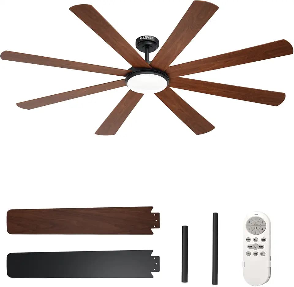 GarveeHome 72 inch Large Ceiling Fans with Lights and Remote
