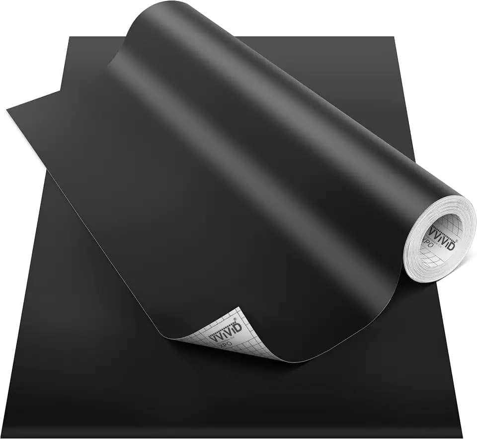 VViViD Black Matte DECO65 Permanent Adhesive Craft Vinyl for Cricut, Silhouette & Cameo (24" x 150ft)