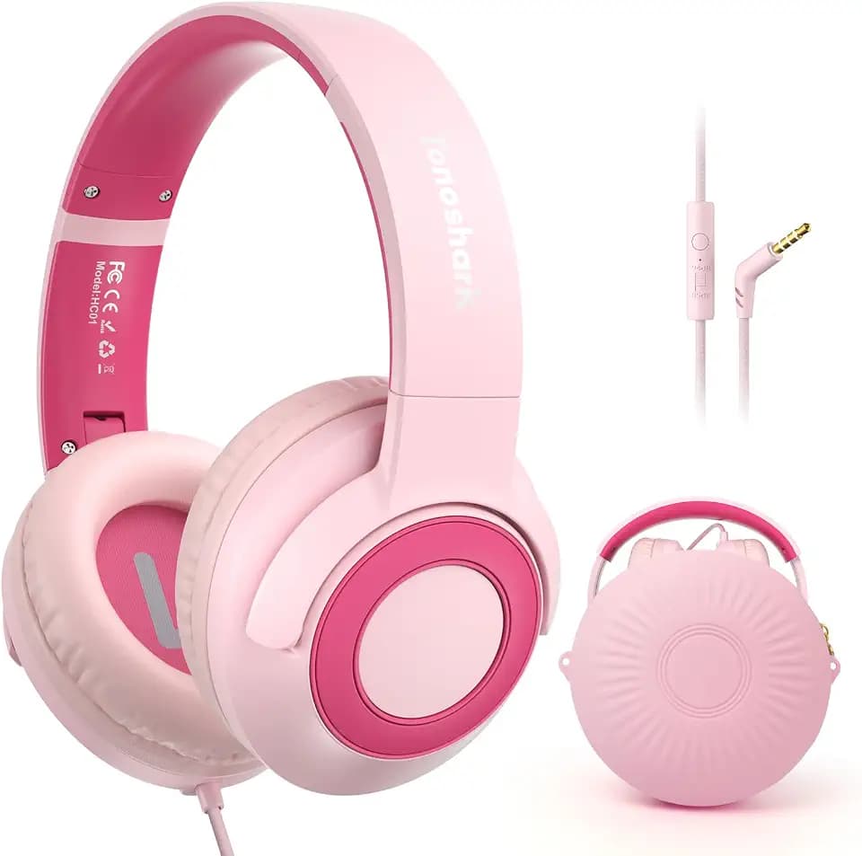 TONOSHARK Kinderkopfhörer mit Kabel, Kopfhörer Kinder Gehörschutz 85/94 dB