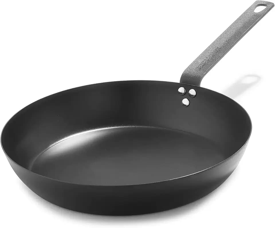 Merten & Storck 12" Pre-Seasoned Carbon Steel Frying Pan Skillet