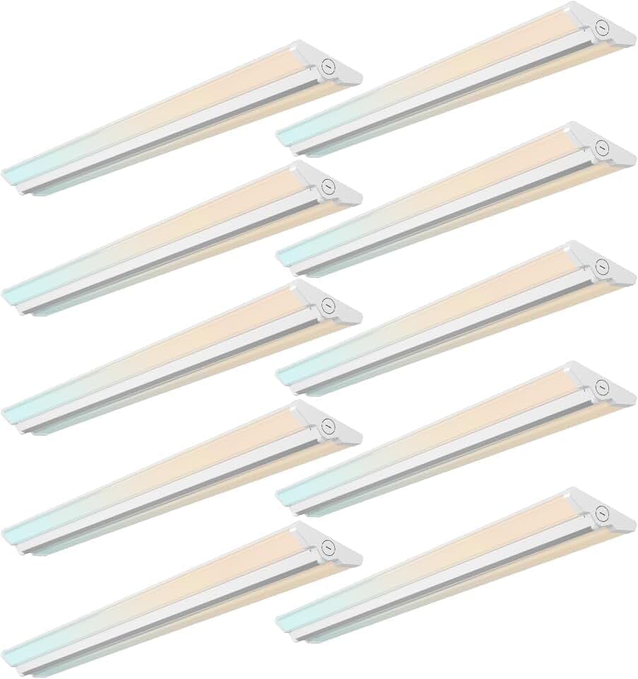 Amico 10 Pack 4FT LED Wraparound Light, 5CCT Selectable, 30/40/50W, 6500LM