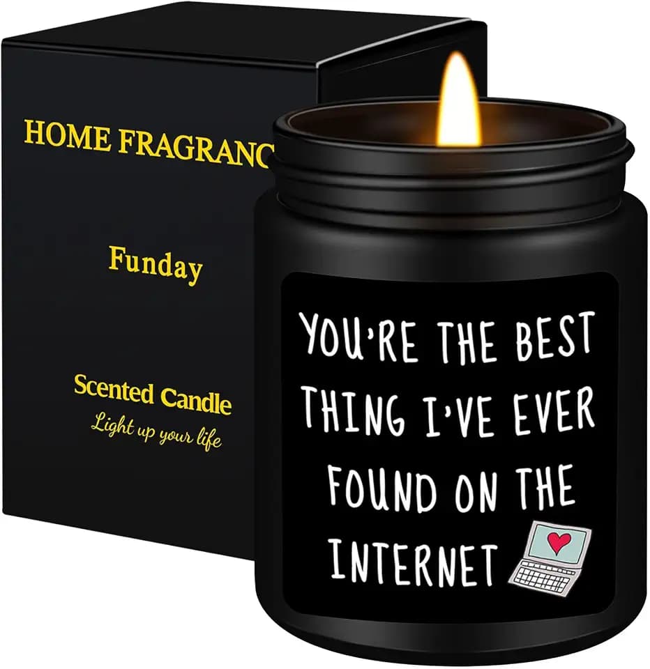 Homsolver Gifts for Boyfriend, Him, Husband, Men, Funny Anniversary Birthday Christmas Valentines Romantic Gifts for Him, Boyfriend, Black Cedar Juniper Sandalwood Candle