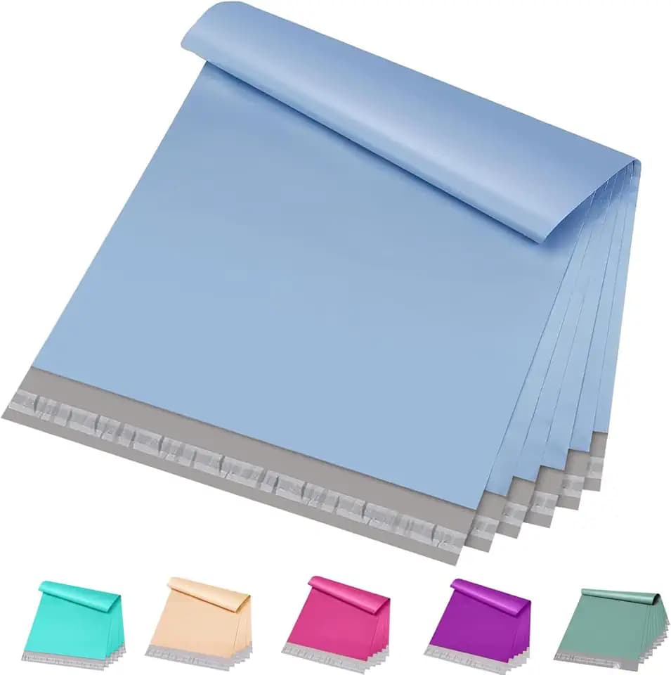Metronic Poly Mailers 12x15.5 100 Pack Self-Seal Shipping Bags, Light Blue