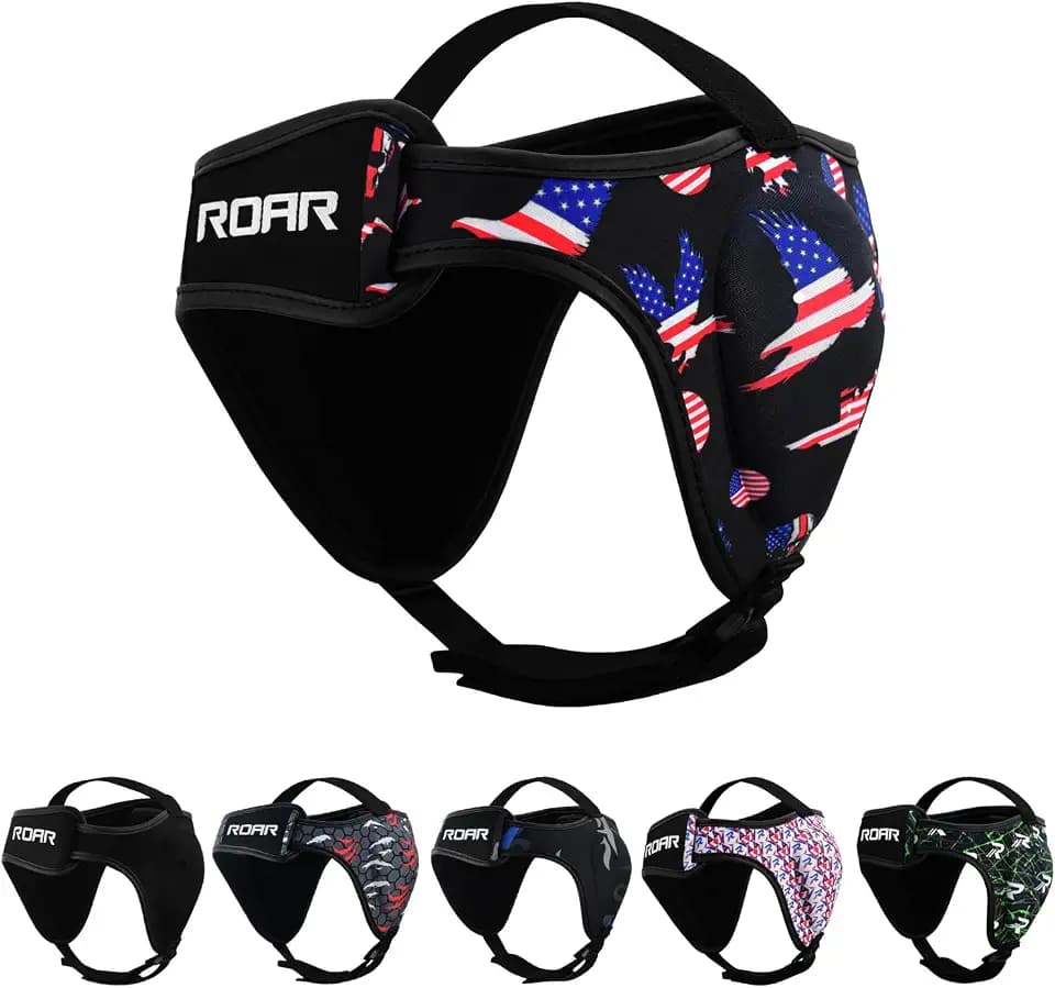 ROAR-INT Wrestling Headgear Men BJJ Ear Guard Protection MMA Grappling Cauliflower Helmet
