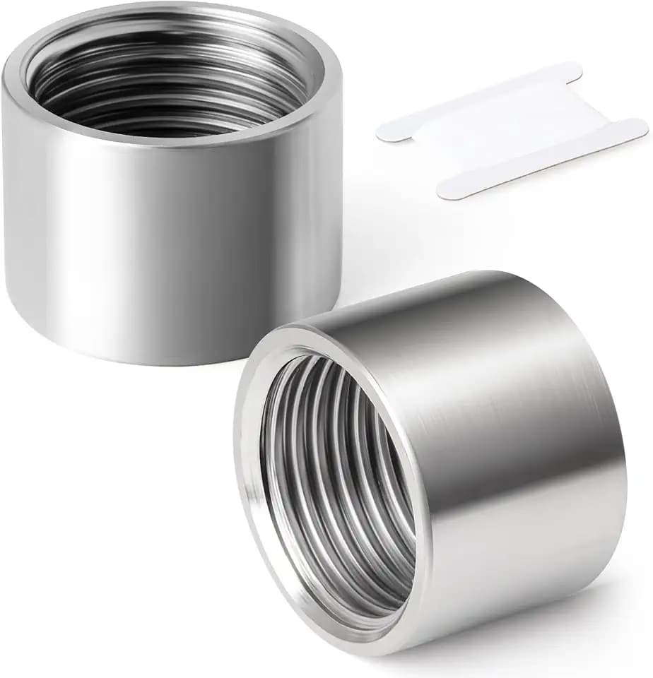 TAISHER 2PCS 304 Stainless Steel Cast Pipe Fitting, Coupling, 2" x 2" NPT Female Threaded