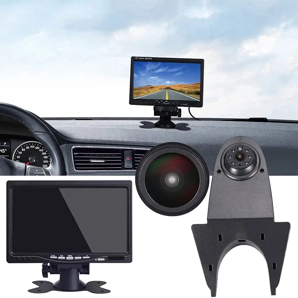 1280x720 Pixels Auto Top Mount Brake Bremsleuchte Kamera Bremslicht Rückfahrkamera Wasserdicht für VW Crafter 2017 MAN TGE ab 2017 Modified Transport Bus und Kasten 2006 2014 (mit 7 Zoll Monitor)