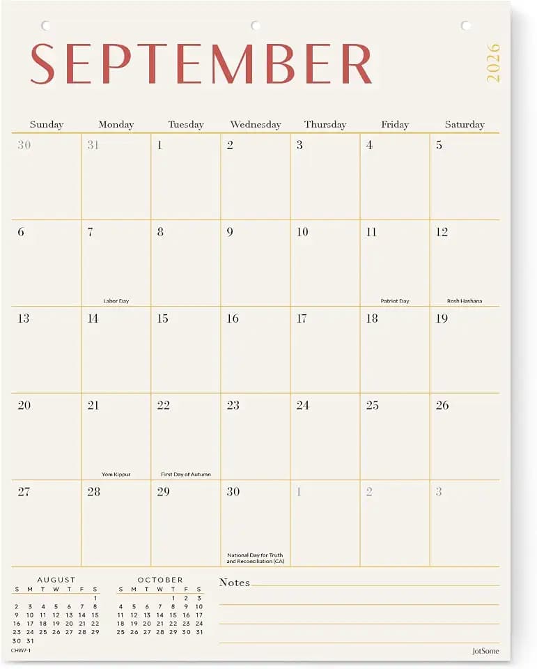 Jotsome Large Wall Calendar 2026-2027, Monthly Wall Calendar 17"x22"