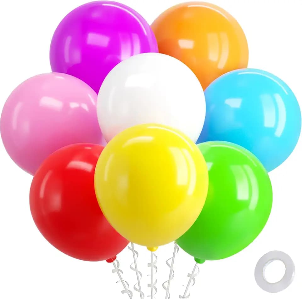 Patimate Rainbow Colorful Balloons Assorted Colors 30 Pack 18 Inch