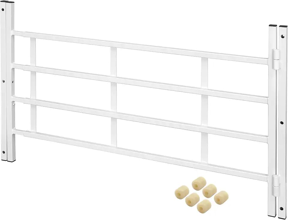 Prime-Line S 4780 21 In., White Painted Carbon Steel, Hinged 4-Bar Window Grill (Single Pack)