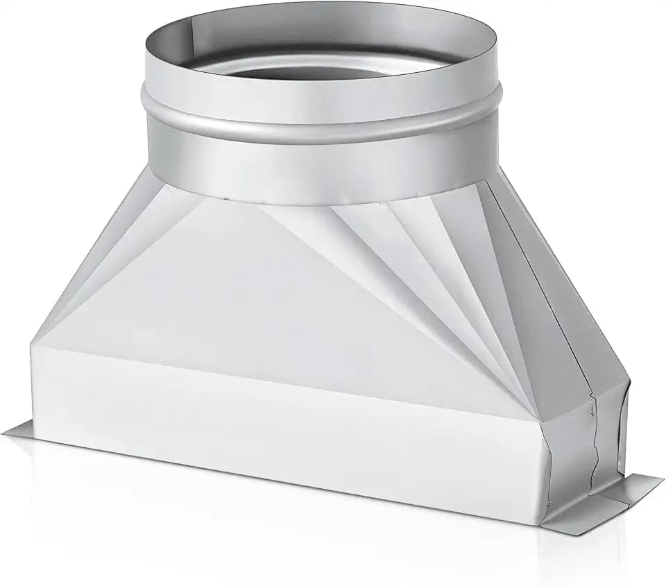 Tandefio 6" Dia Microwave Vent Kit Duct Transition, Rectangular to Round