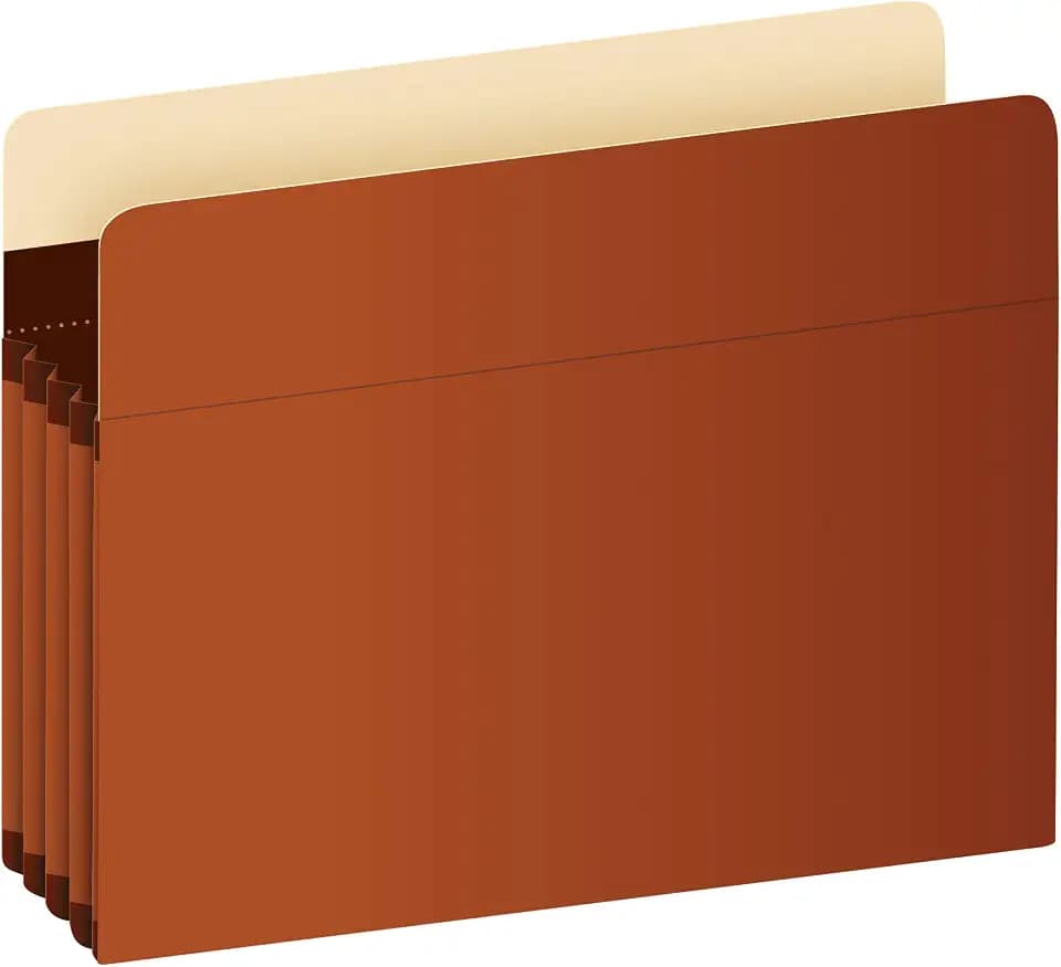 Pendaflex Expanding Accordion File Pockets, Extra Durable, Expands 3.5", Legal Size, Reinforced with Dupont Tyvek Material, 10/Box (15423), Brown