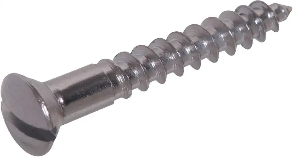 Hillman 1180 Brass Chrome Plated Oval Head Slotted Wood Screw 4 x 5/8 in. 45-Pack