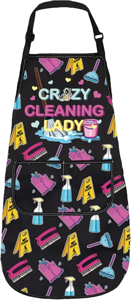 Gzrlyf Cleaning Lady Apron Housekeeper Aprons With Pockets Housekeeping Gifts For Clean Freaks Aprons