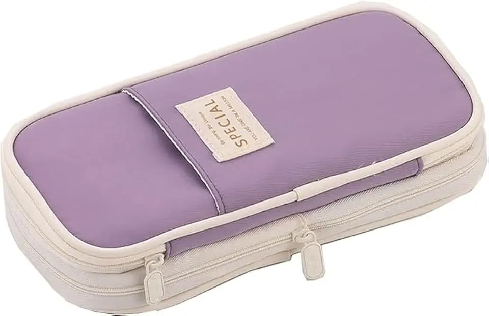 Arnuixty Large Storage Pencil Case Pen Bag with Zipper Big Capacity Pouch Organizer for Office Travel Holder Box
