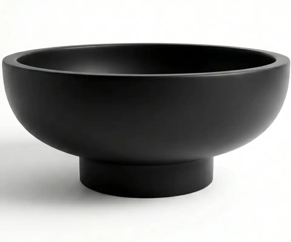 OAKOA Black Decorative Bowl for Home Decor - Black Fruit Bowl Decorative
