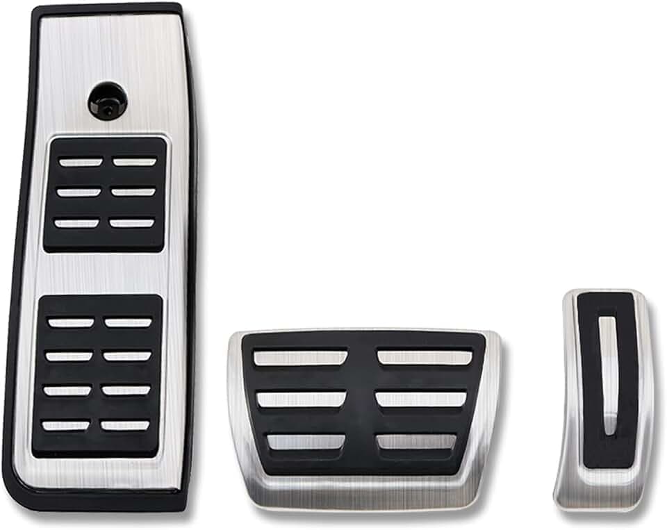Gas Brake Accelerator Foot Rest Pedal Cover Compatible for A4 B9 A5 2024 2023 2022 2021-2018 Accessories 3pcs No Drill (Only for LHD)