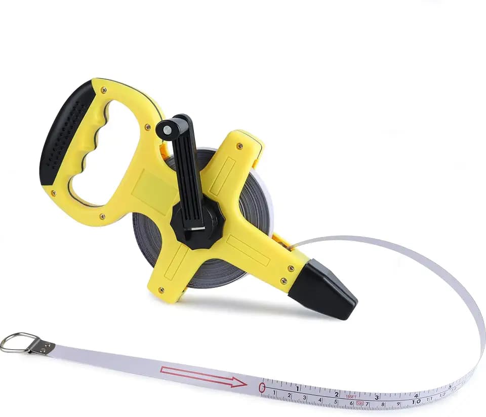 Lichamp 165FT SAE/Metric Open Reel Steel Tape Measure Engineer/Field/Yard