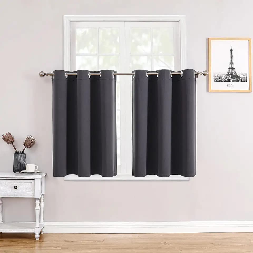 ChrisDowa Short Blackout Curtains for Bedroom 36 Inches Long