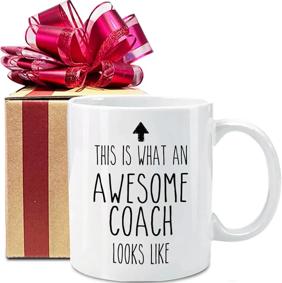 Dnuiyses Awesome Coach Looks Like Mug Birthday Gifts for Coachs, Appreciation Gifts for Basketball Coachs, Inspirational Mug Gift for Soccer Coach Tennis Player Sports Coach Tennis Lovers Athletes
