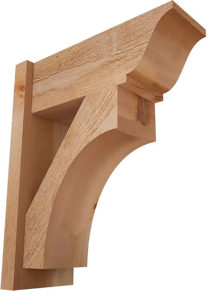 8"W x 20"D x 24"H Westlake Rough Sawn Traditional Outlooker, Western Red Cedar